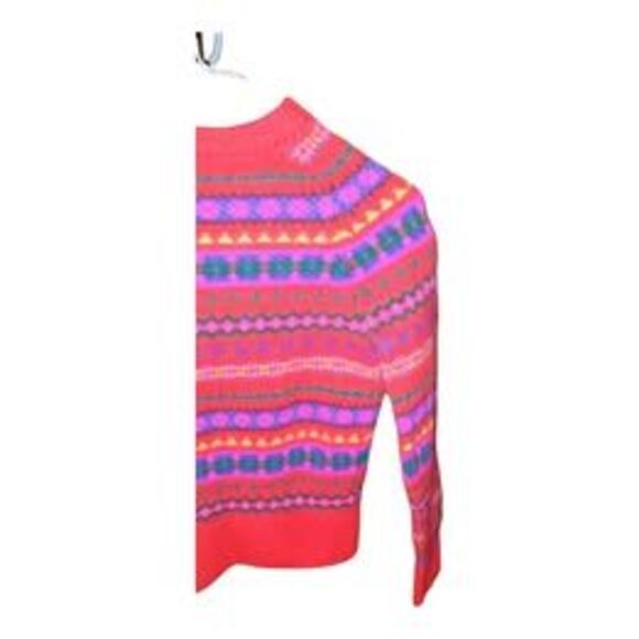 J Crew Sweater Fair Isle Holly Holiday Wool Colorful Crewneck Cozy Women's (S) - Picture 9 of 10
